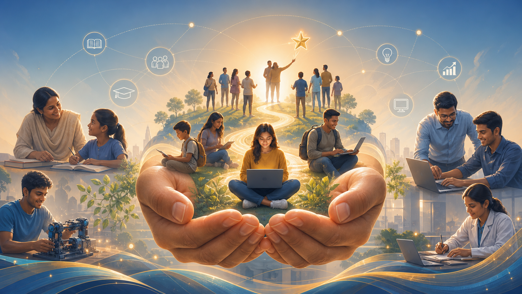 AI-generated learner empowerment illustration